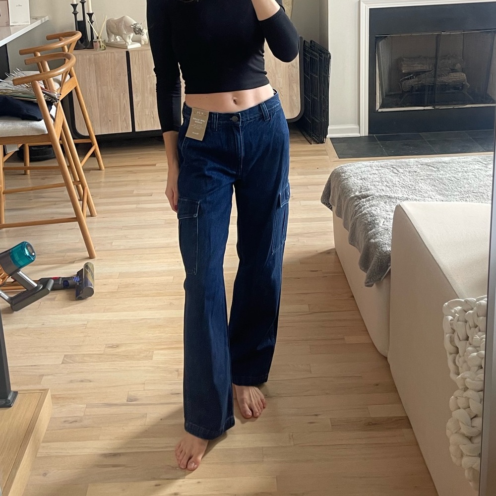 Madewell low rise cargo denim